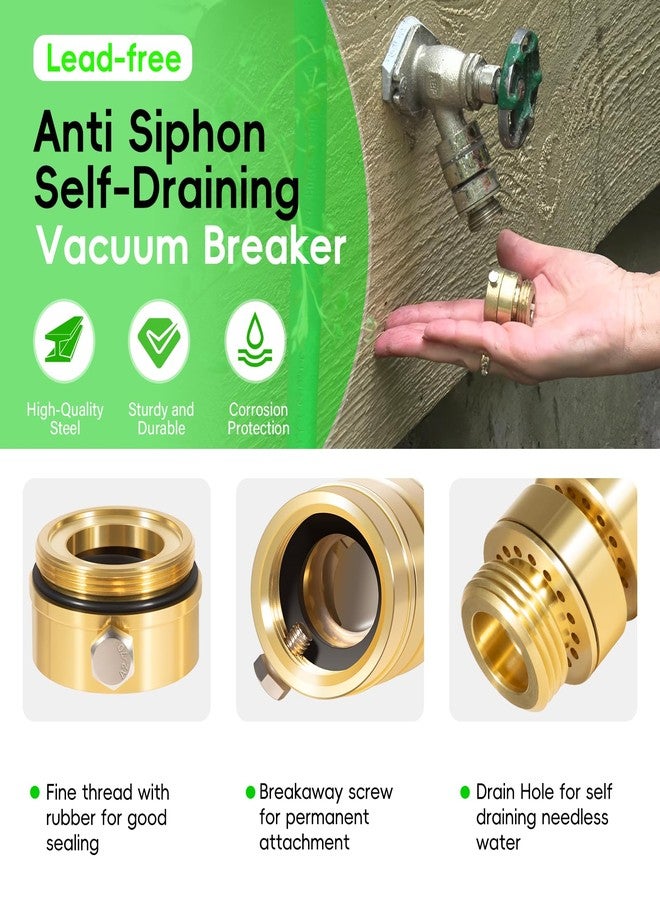 Camoo PK1400 Self-Draining Vacuum Breaker, No Lead Brass Hose Backflow Preventer - 3/4" Hose Thread, 59ABP & 59BFP Spare Head - Image 3