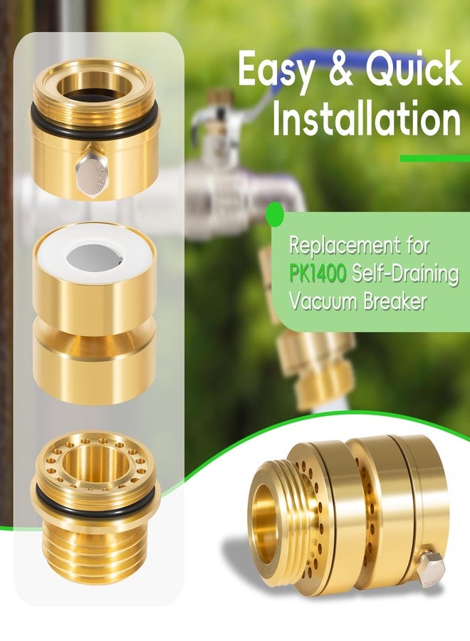 Camoo PK1400 Self-Draining Vacuum Breaker, No Lead Brass Hose Backflow Preventer - 3/4" Hose Thread, 59ABP & 59BFP Spare Head - Image 5