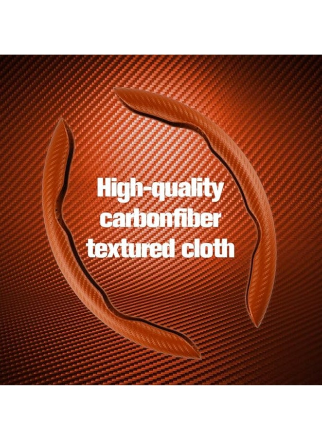 Terabyte Steering Wheel Cover Shoe - Non-Slip Universal Fit for Men and Women - Enhance Safety and Style - Steering wheel Protector Accessory  orange - Image 4