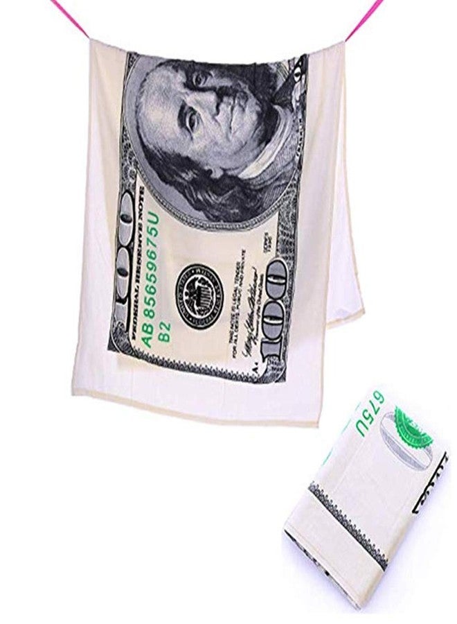 Eimilaly 100 Dollar Bills Beach Towel for Adults | Kids, Aimilaly Large Beach Towels for Beach Swimming Pool Sunbathing, Plush Fabric(28x55inch) - Image 3