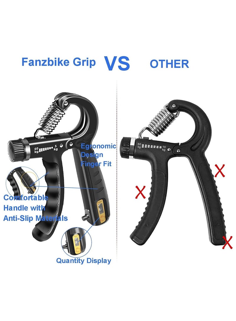 Generic Generic GRIP Power Training Device with Anti-Slip Smart Meter Ideal for Muscle Construction Forearm and Finger Wrist Training with Adjustable Resistance of 11-132 lbs (5-60 kg), Multicolor  - Image 5