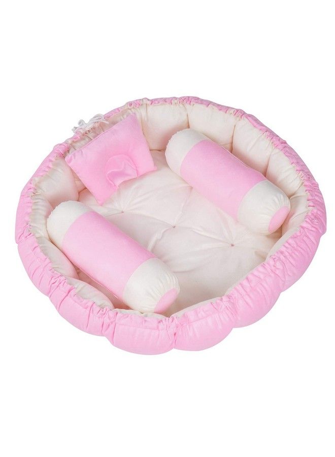 KooKyKooby Extra Soft Baby Bedding With Pillows Round 0 3 Months 86 Cms (Pink05) - Image 3