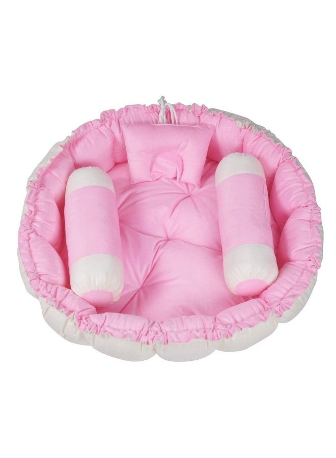 KooKyKooby Extra Soft Baby Bedding With Pillows Round 0 3 Months 86 Cms (Pink05) - Image 4