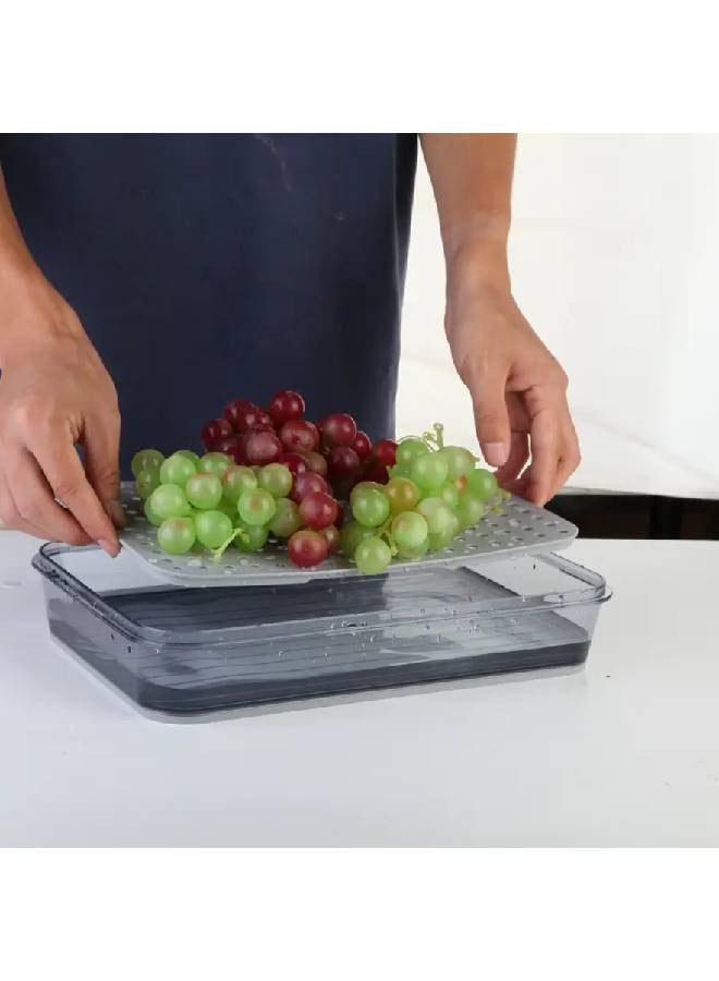 Acrylic Rectangle Fresh Food Storage Box With Draier And Calendar - Image 2