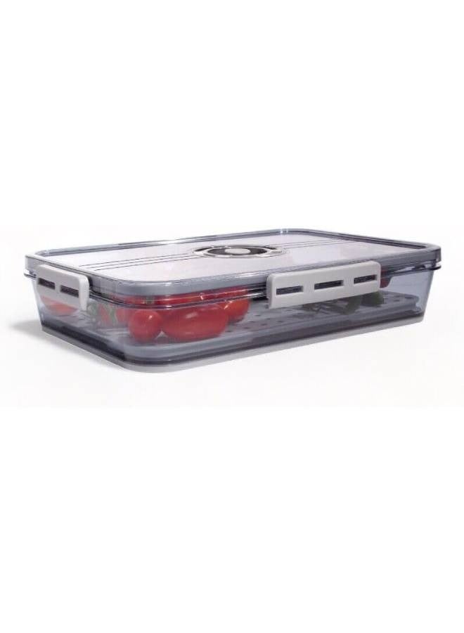 Acrylic Rectangle Fresh Food Storage Box With Draier And Calendar - Image 5