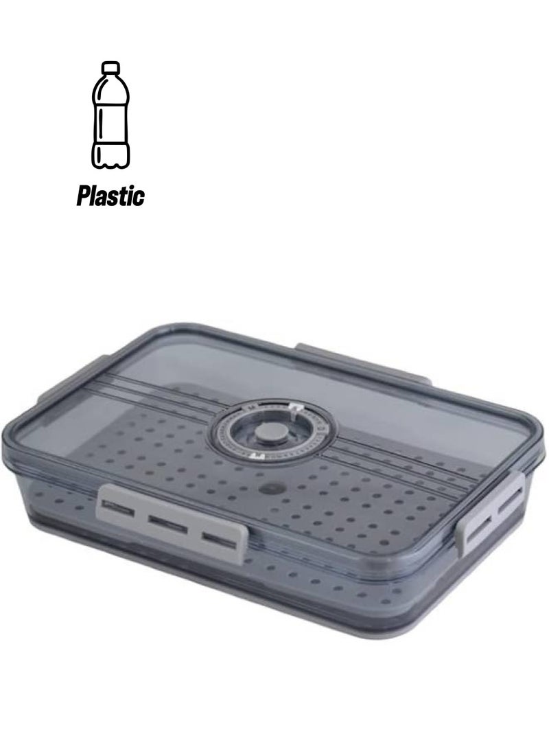 Acrylic Rectangle Fresh Food Storage Box With Draier And Calendar - Image 1