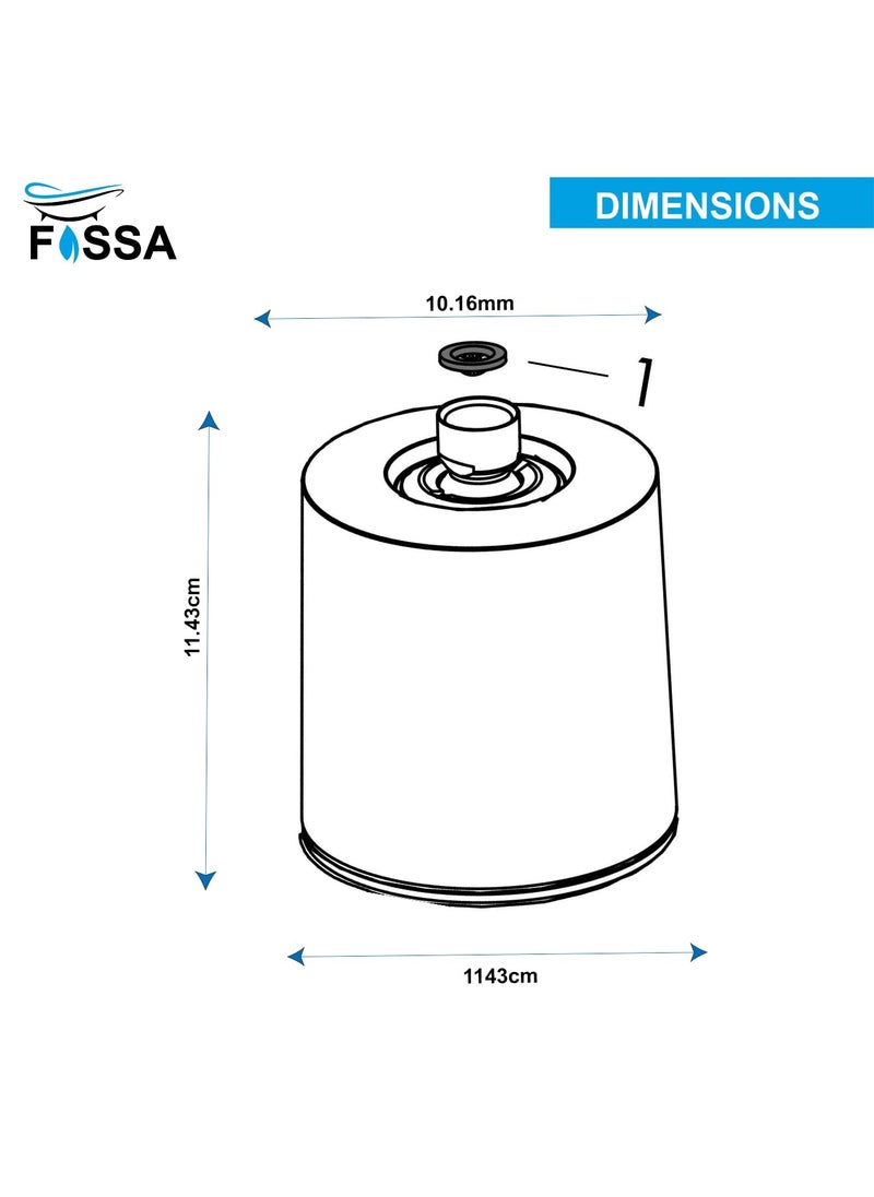 FOSSA Fossa Mike Shower 4.5-inch With 6" Inch Arm/Modern Showerhead 1-Spray PowderRain With Quick Clean in Chrome (Chrome Finish)  - Image 2