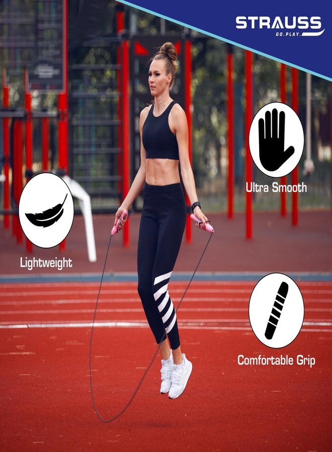 Strauss Skipping Rope | Skipping Rope for Women, Men & Kids | Fitness Exercise Equipment | Jumping Rope for Gym, Exercise, Training, Workout & Weight Loss|, (Grey/Blue) - Image 5