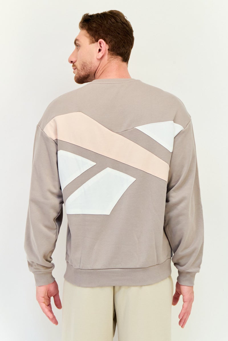 Reebok Men Sportswear Fit Long Sleeve Outdoor Sweatshirt, Tuape - Image 3