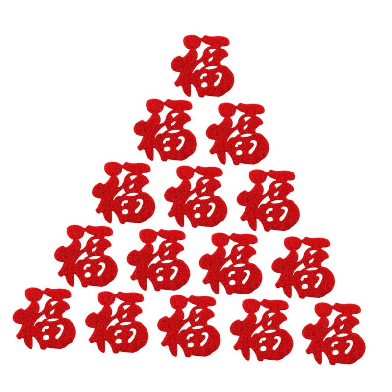 Spring Festival Window Decals 90pcs Fabric Stickers Home Decor for Chinese New Year Housewarming - Image 2