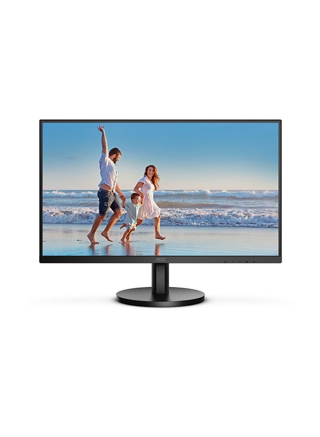 اي او سي شاشة 27 بوصة عالية الدقة بالكامل، مزامنة متكيفة، HDMI وVGA، خالية من الوميض، وضع أزرق منخفض، شاشة بدون إطار من 3 جوانب، 75 هرتز، أسود، 27B3HM - Image 1