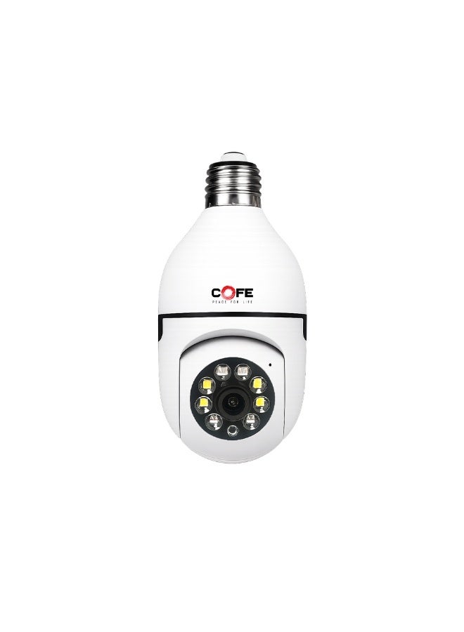 COFE Bulb Security Camera – 2MP WiFi Camera | 360° Pan Tilt Zoom | Auto-Tracking Motion Detection | Night Vision | Two-Way Audio | Indoor & Outdoor CCTV Surveillance - Image 1