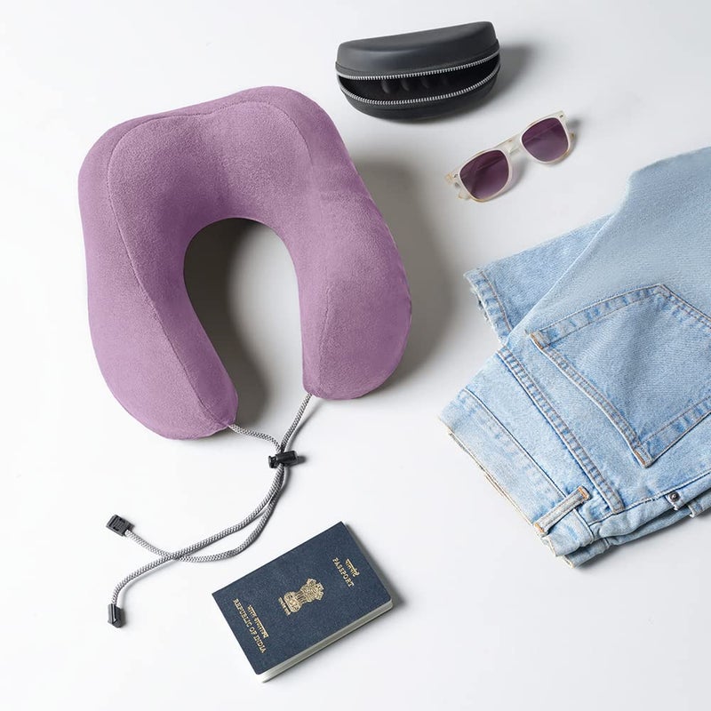 Sleepyhead Contour Shaped Premium Memory Foam Neck Pillow Travel Pillow Lavender pack of 1 - Image 1