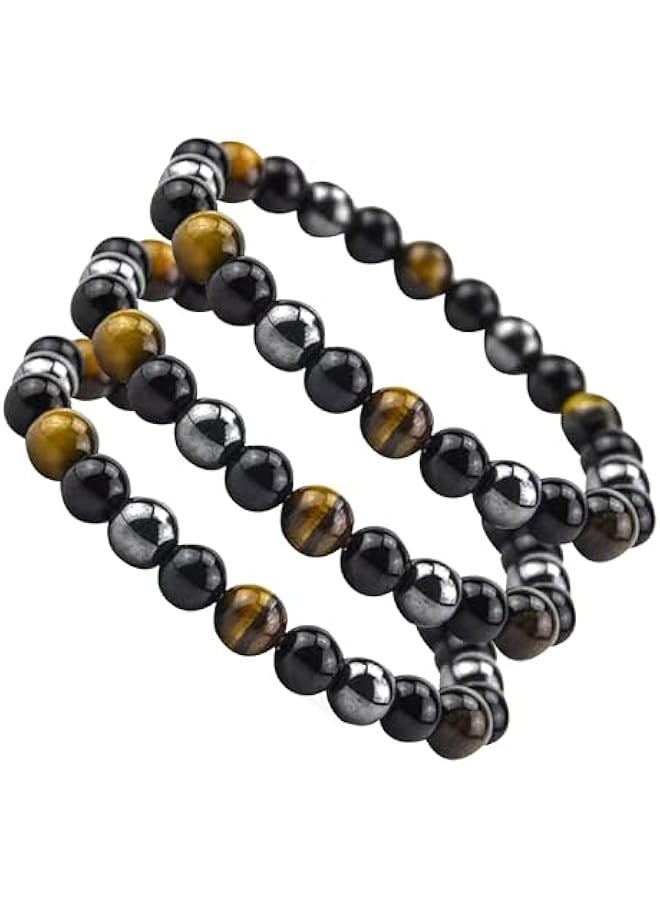 Generic Magnetic Bracelets Set - 3 Pcs Adjustable Weighted Bracelet for Women Men, Stackable Trendy Design with Jewelry Bag -  Friendship Bracelet Kit  - Image 1