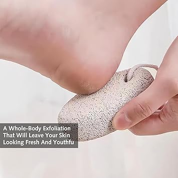 DILUSILK 2 Pcs Pumice Stone for Feet and Hands Foot Scrubber for Dead Hard Skin Removal Natural Foot File and Callus Remover for Exfoliation - Image 2