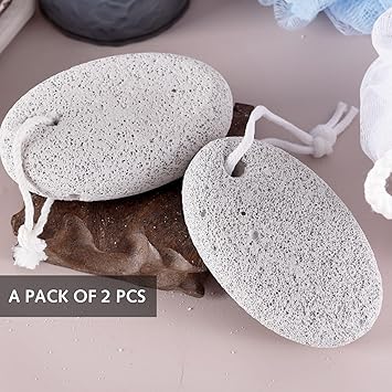 DILUSILK 2 Pcs Pumice Stone for Feet and Hands Foot Scrubber for Dead Hard Skin Removal Natural Foot File and Callus Remover for Exfoliation - Image 4