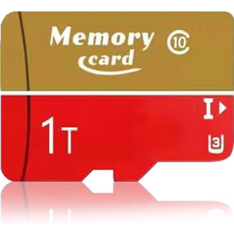 Micro Card 1024GB TF memory card for 4K video recording, A1 U3 Class10 V30, black, high-speed durable storage with adapter - Image 1