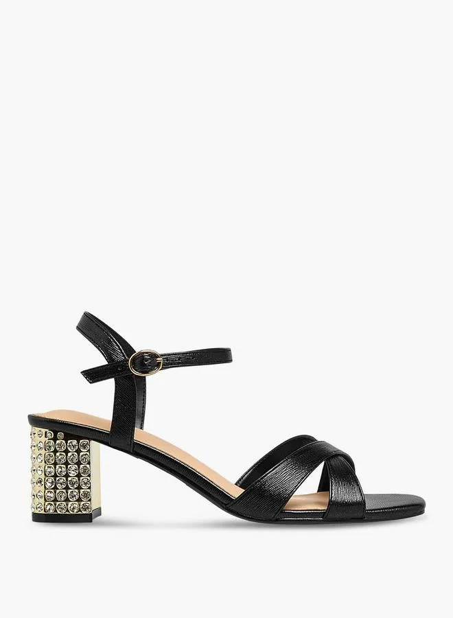 Flora Bella Women Embellished Block Heel Sandals Ramadan Collection