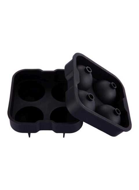 4-Grid Ice Cube Tray Black 12x5.2x12cm
