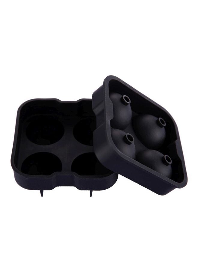 NIBEMINENT - 4-Grid Ice Cube Tray Black 12x5.2x12cm - Image 1