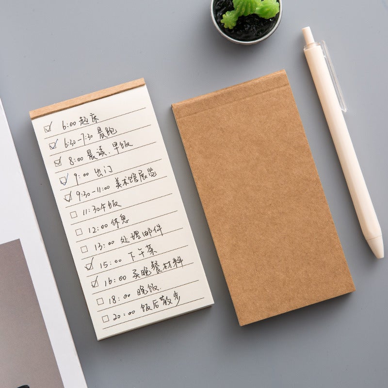 Daily Simple Retro Cowhide Color Small Portable Handbook Notepad Student Notepad Time Plan - Image 3