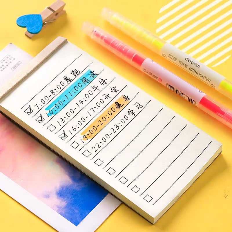 Daily Simple Retro Cowhide Color Small Portable Handbook Notepad Student Notepad Time Plan - Image 5