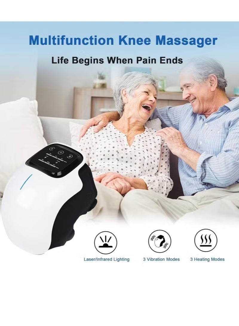 MOSH Knee Massager with Heat for Pain Relief Electric Cordless Vibration Knee Massage Device,Swelling Stiff Joints, Stretched Ligament and Muscles Injuries - Image 1