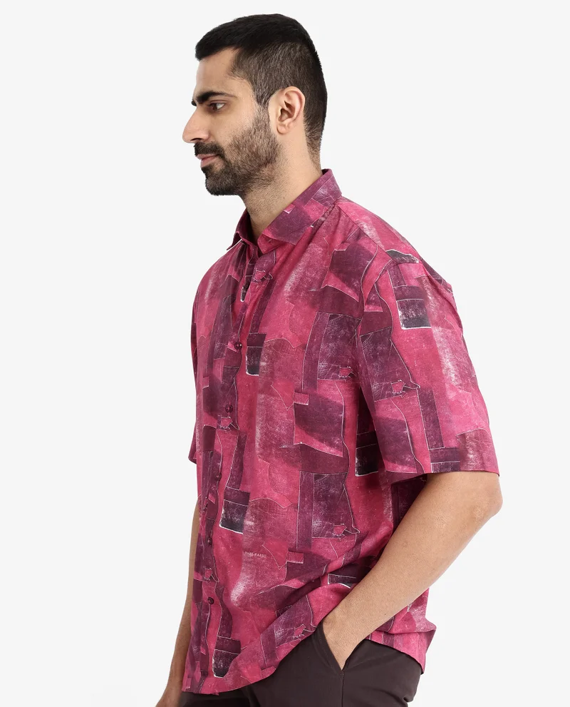 Rare Rabbit Men's Abstract Print Shirt