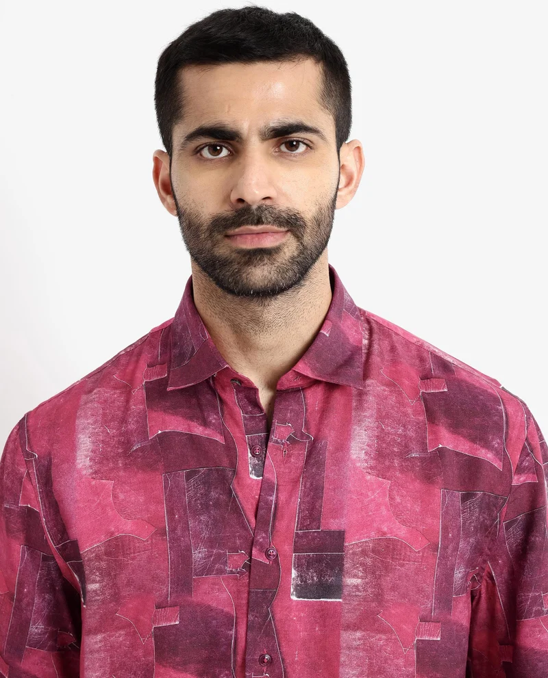 Rare Rabbit Men's Abstract Print Shirt