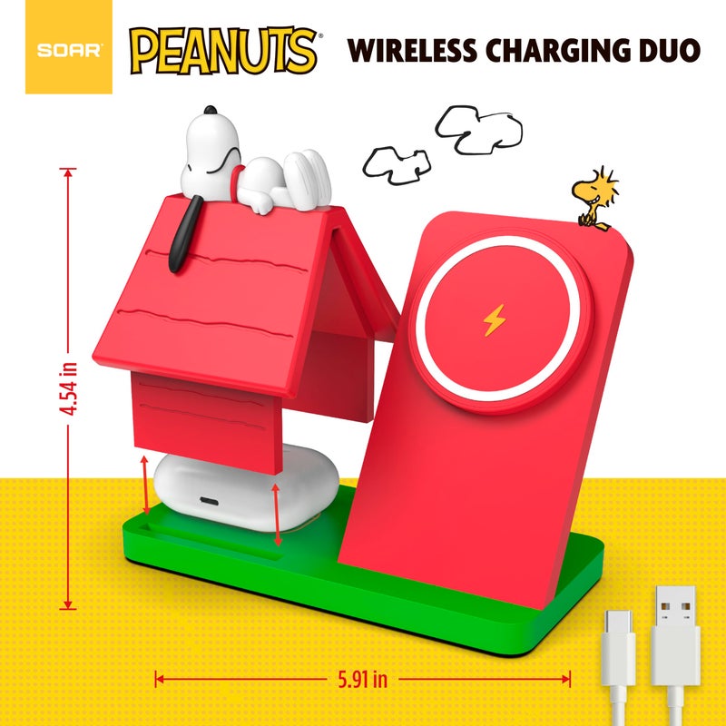 SOAR Peanuts Wireless Charging Station Red Dog House - Image 3