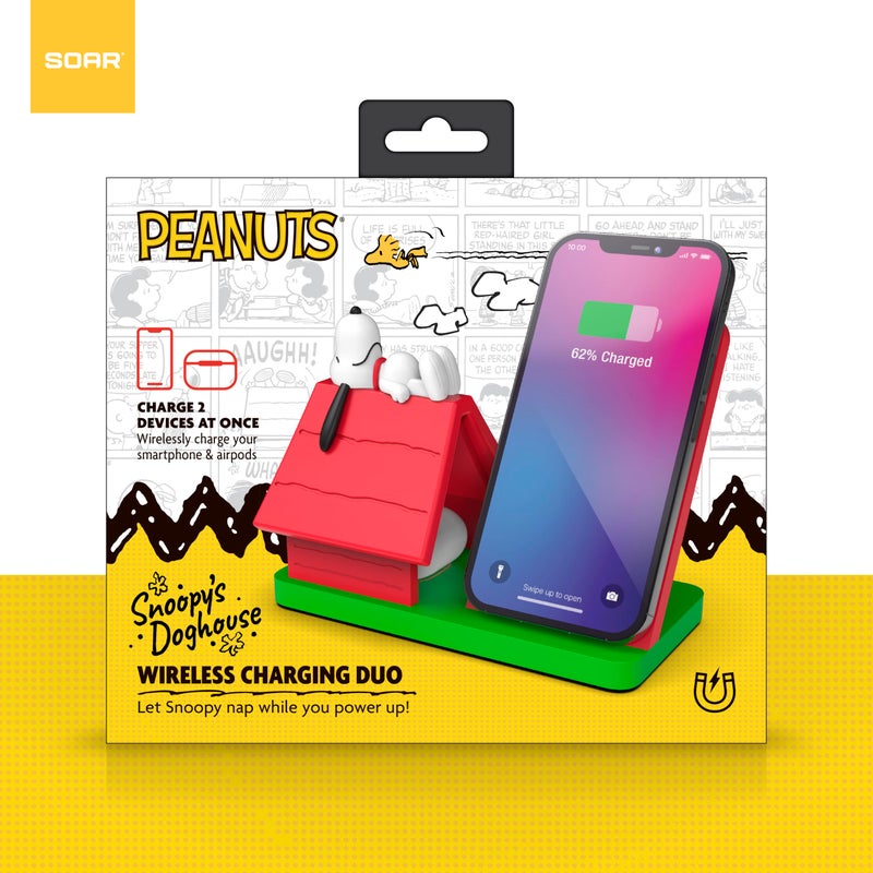 SOAR Peanuts Wireless Charging Station Red Dog House - Image 2