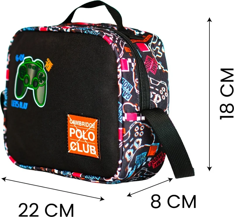 Cambridge Polo Club Game Time Three Compartment Boys Primary School Bag Set