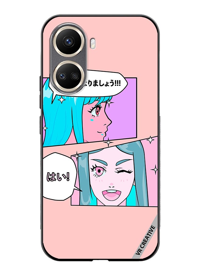 VR CREATIVE Protective Case Cover For Huawei Nova 10 SE Cute Pastel Collage With Manga Comics Frames With Anime Characters Design Multicolour - Image 1