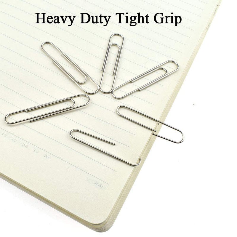 Vinaco Paper Clips Smooth Silver, 100 Pack Paper Clips Large 2Inch (50mm), Durable & Rust Resistant Coating. for Office, School Document Organizing - Image 5