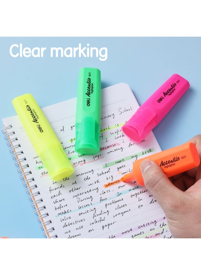 Deli مجموعة أقلام تمييز دلي EU84900 طرف مائل 1~5 مم - 48 قطعة - مثالية للدراسة وتدوين الملاحظات - Image 4