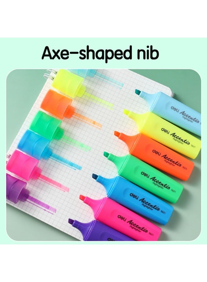 Deli مجموعة أقلام تمييز دلي EU84900 طرف مائل 1~5 مم - 48 قطعة - مثالية للدراسة وتدوين الملاحظات - Image 3