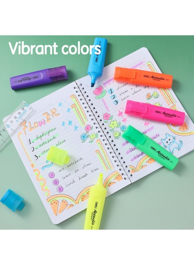 Deli مجموعة أقلام تمييز دلي EU84900 طرف مائل 1~5 مم - 48 قطعة - مثالية للدراسة وتدوين الملاحظات - Image 2