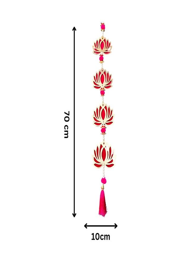The Advitya Lotus Flower Decoration Backdrop Wall Hanging Long|Diwali Decoration Item for Home Decor|Festive Decor Decorative Item for Birthday Haldi House Warming Festival Wedding| Pack of 2 - Image 5