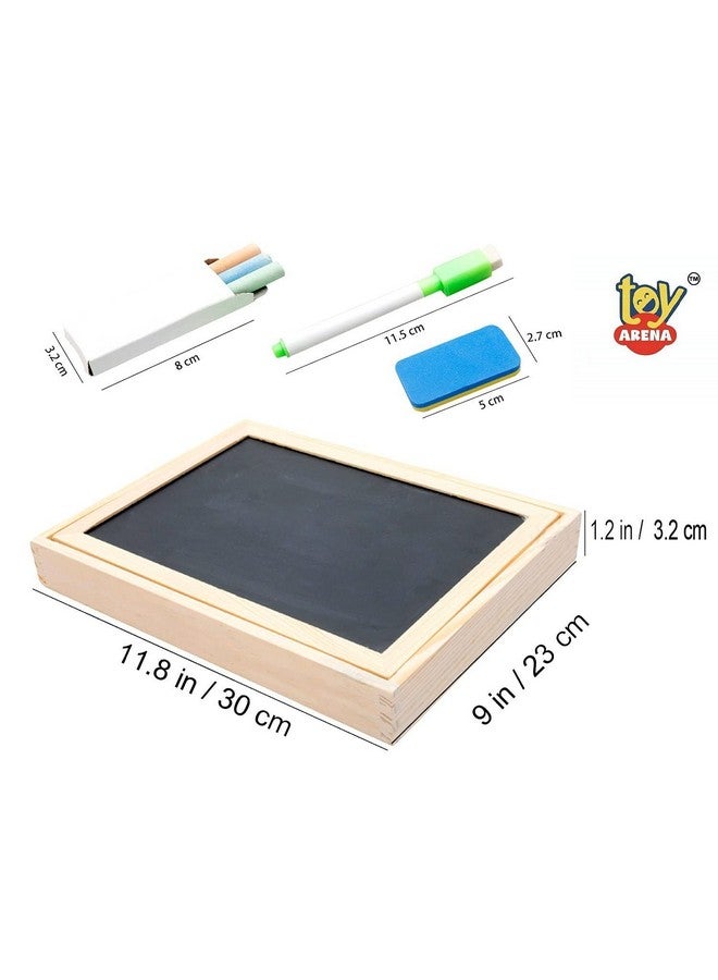 Toy Arena to Bring Out The Creativity-Wooden Writing Black bpard Educational Learning Wooden Magnetic Board Puzzle Multifunctional Game Kit for Kids - Image 3