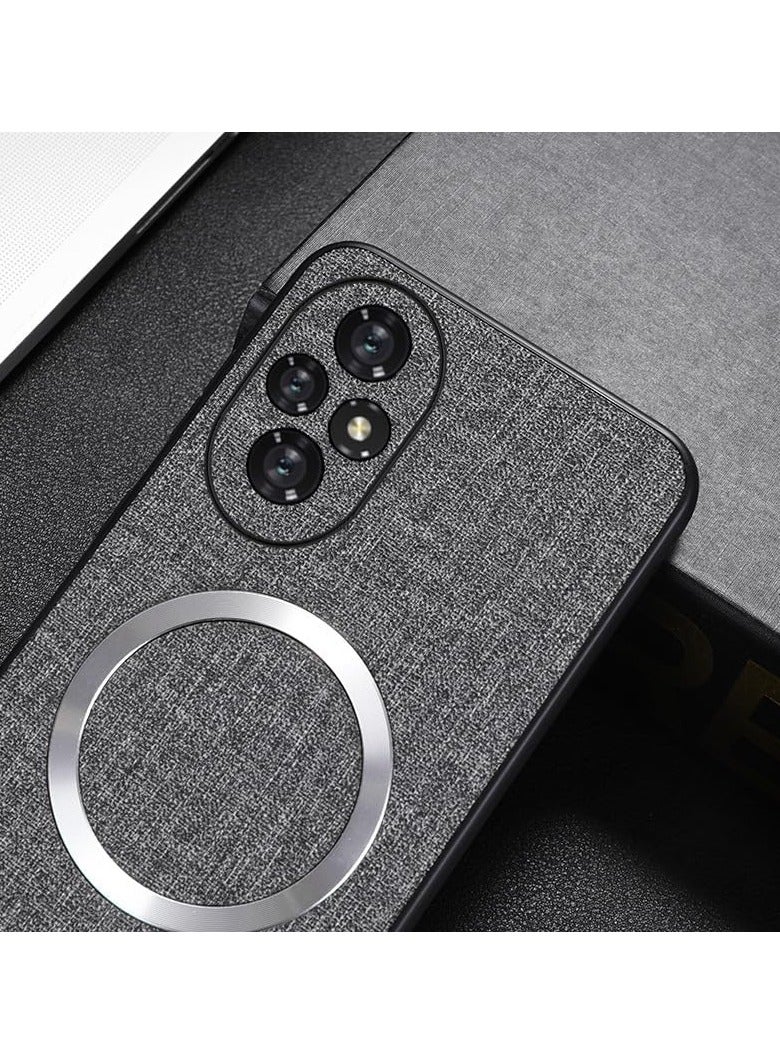 عام حافظة متوافقة مع حافظة هونور 200 برو ، حافظة مغناطيسية رفيعة للغاية من قماش منسوج بنمط قماش تي بي يو واقية من الصدمات لهاتف هونور 200 برو - Image 3