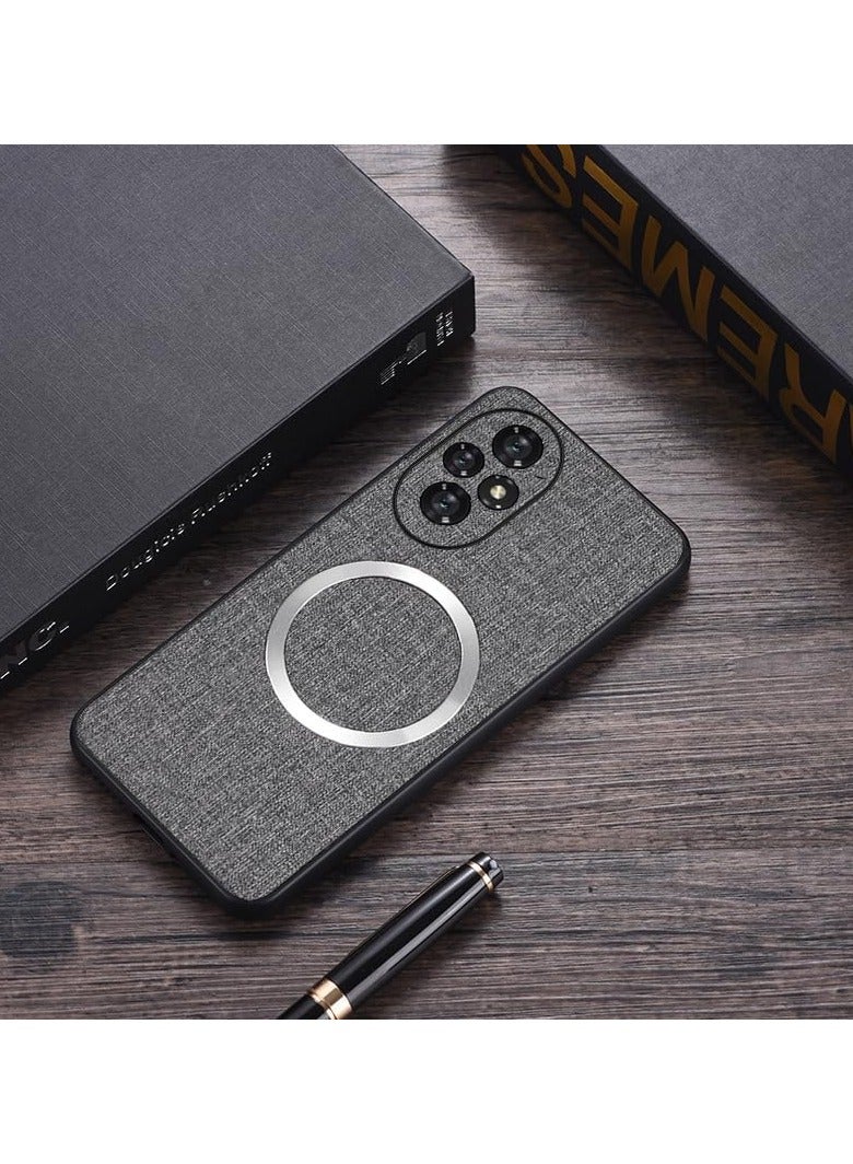 عام حافظة متوافقة مع حافظة هونور 200 برو ، حافظة مغناطيسية رفيعة للغاية من قماش منسوج بنمط قماش تي بي يو واقية من الصدمات لهاتف هونور 200 برو - Image 4