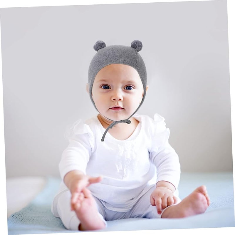 قبعات قطنية للأطفال مع آذان لطيفة، غطاء رأس خفيف الوزن للمواليد الجدد للفتيان والفتيات - Image 3