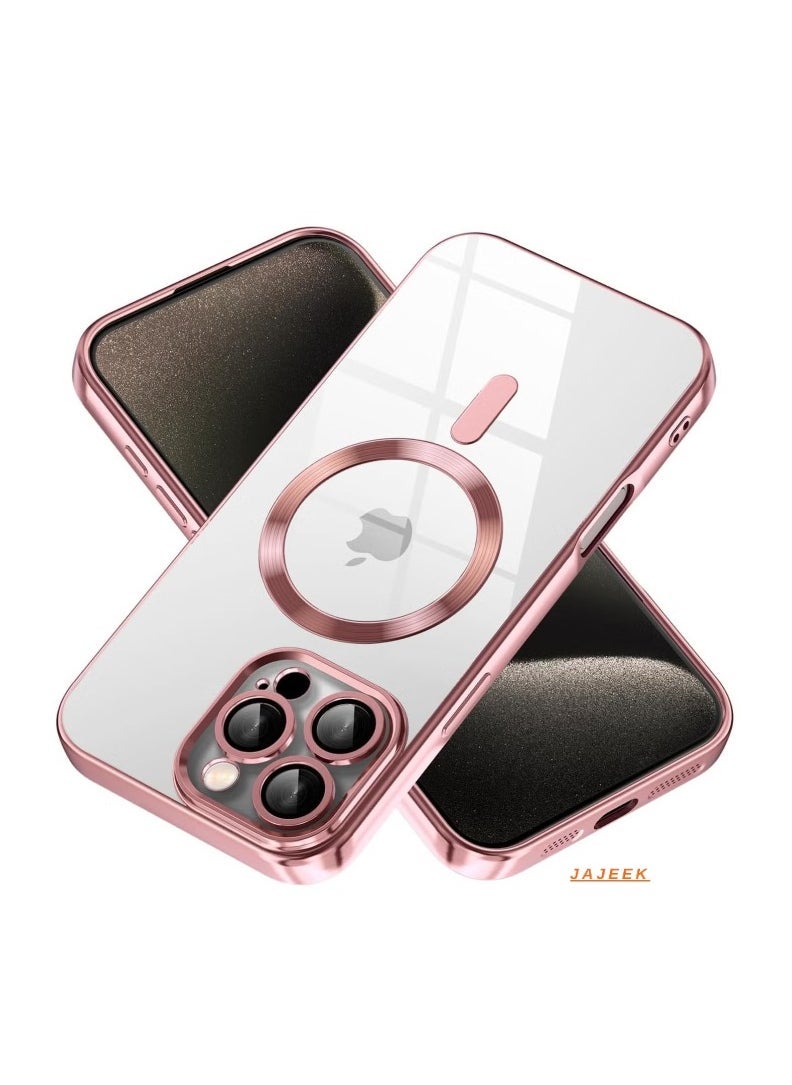 JAJEEK iPhone 16 Pro Max Magnetic Case – Compatible with MagSafe, Built-in Camera Protector, Soft TPU Anti-Scratch Shockproof Clear Case, Slim Design for iPhone 16 Pro Max 6.1 Inch - Image 1