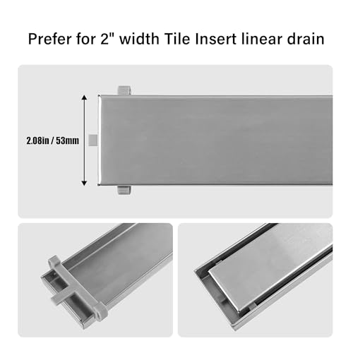 HTOH Plastic Clip for Linear Drain, Tile Tray Supporter, Grey Plastic Drain Clips for HTOH Tile-Insert Shower Drain,6 PCS - Image 3