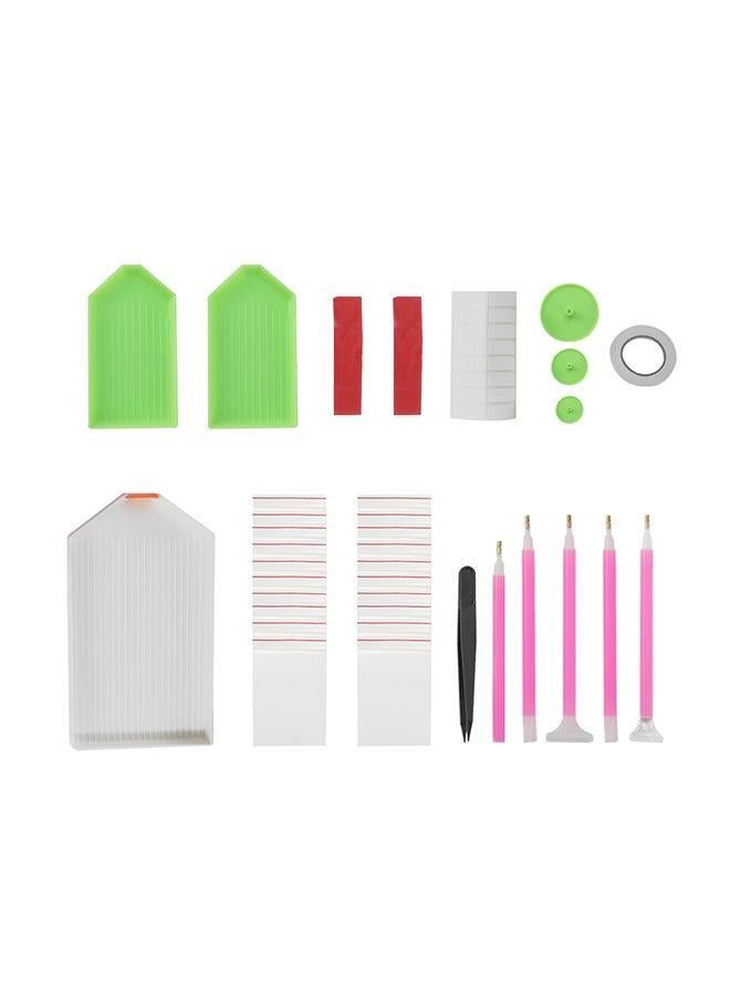 37-Piece 5D Diamond Painting Tool Kit Multicolour 20 x 15centimeter