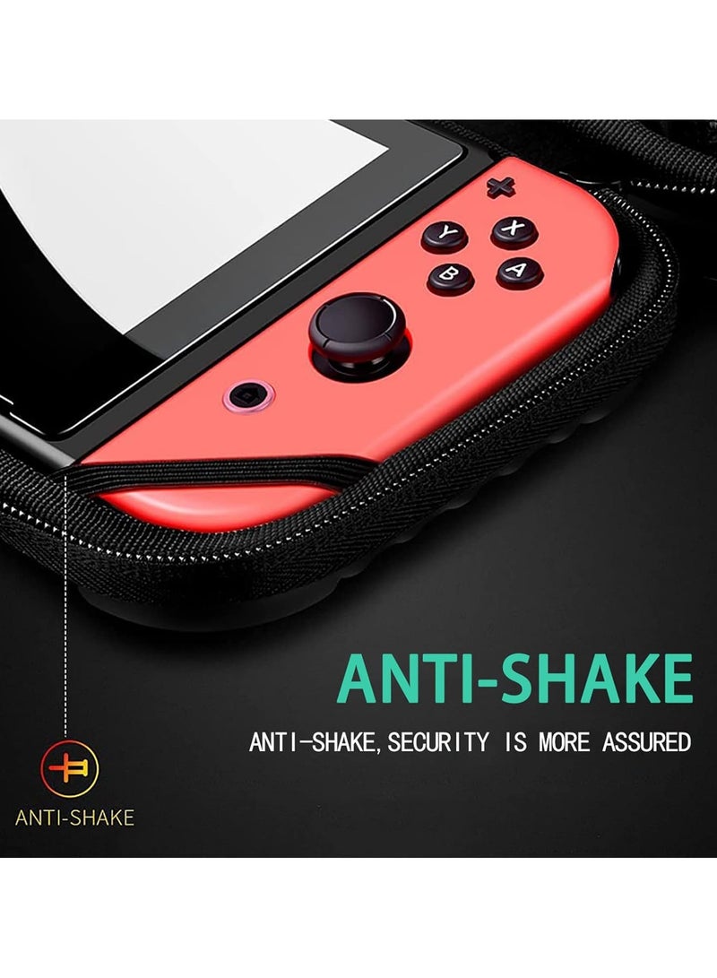 Nintendo Switch OLED / Switch Carrying Case - Shockproof Protective Hardshell Storage Bag for NS Consoles  Accessories, Portable Travel Bag with 10 Game Card Slots - Image 4