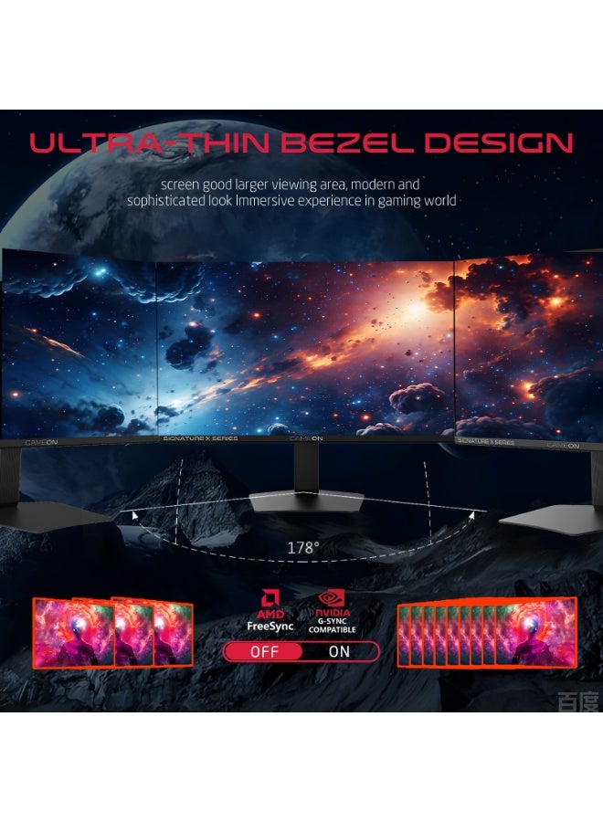 GAMEON Signature X 27 inch OLED QHD Gaming Monitor, 144Hz, 0.03ms, 2560x1440, HDR400, 1.07B Colors, sRGB, HDMI 2.1, DisplayPort, FreeSync VRR, Ultra Thin Bezel, Console Ready - Black, GO27QDOLD144 - Image 4