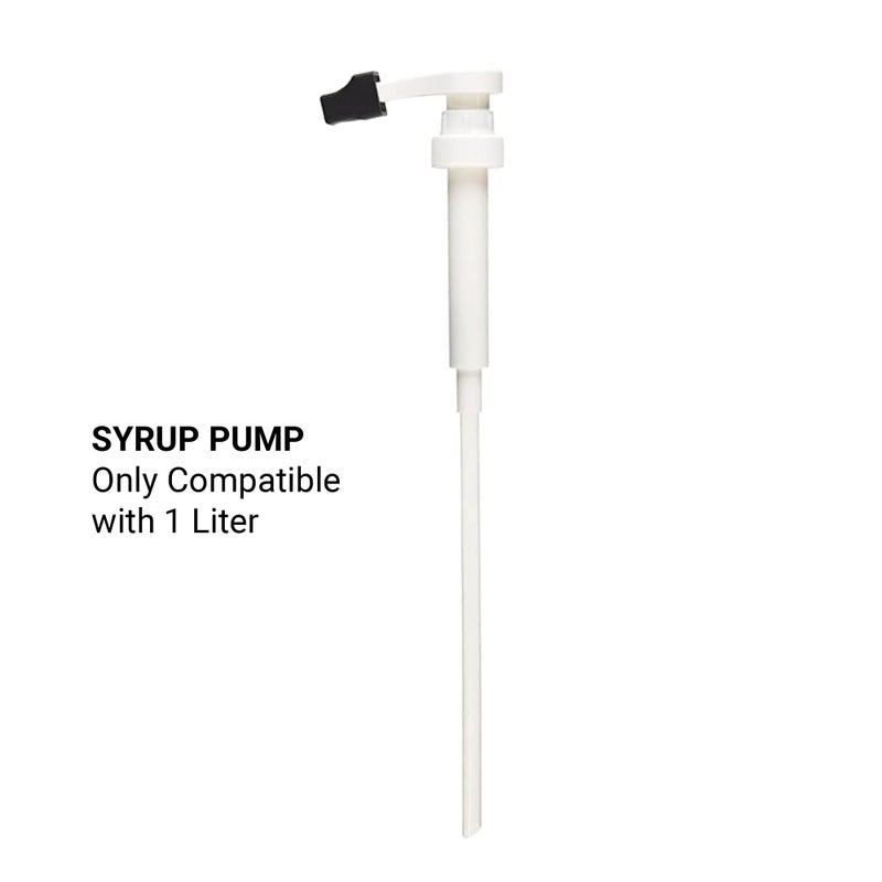 Monin - Syrup Pump, Exclusively for 1 Liter (33.8 fl oz) Plastic Bottles | Mess-Free Dispensing + Tip Cover Included (White) - Image 2