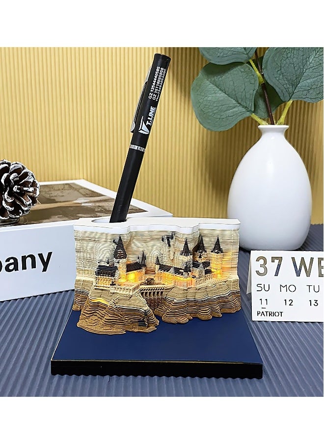 Generic 3D Art Calendar, Memo Pad 2024 Creative Calendar Time Piece Calendar Magic Castle Calendar Sticky DIY Calendar Rip Away Calendar Desk Calendar Art Innovative Desk Calendar Fantasy Castle Calendar  - Image 4