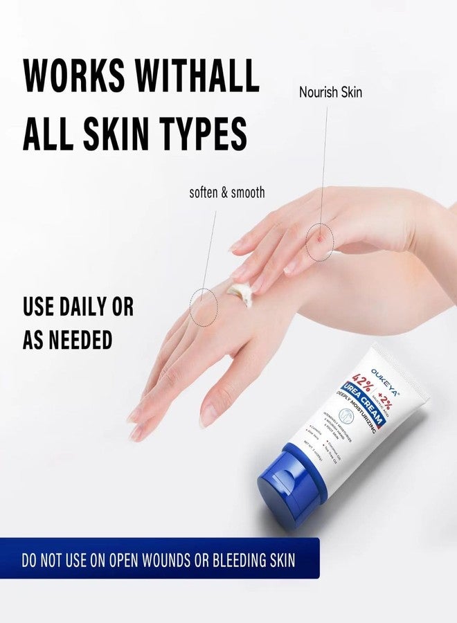 OUKEYA Urea Cream 42 Percent with 2% Salicylic Acid Tube 3 Oz, Foot & Hand Cream for Dry Cracked, 3 Pack - Image 4